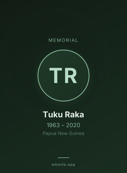 Memorial portrait of Tuku Raka