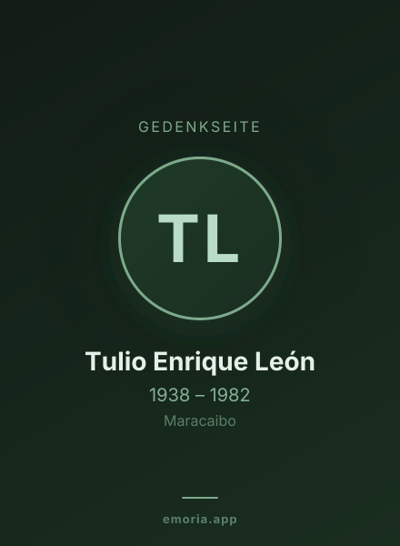 Gedenkportrait von Tulio Enrique León