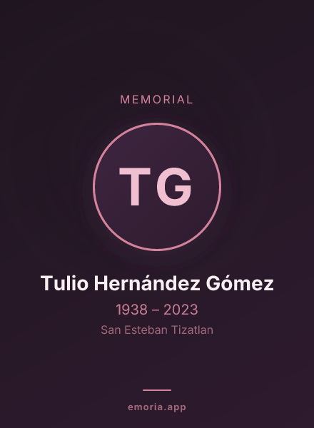 Memorial portrait of Tulio Hernández Gómez