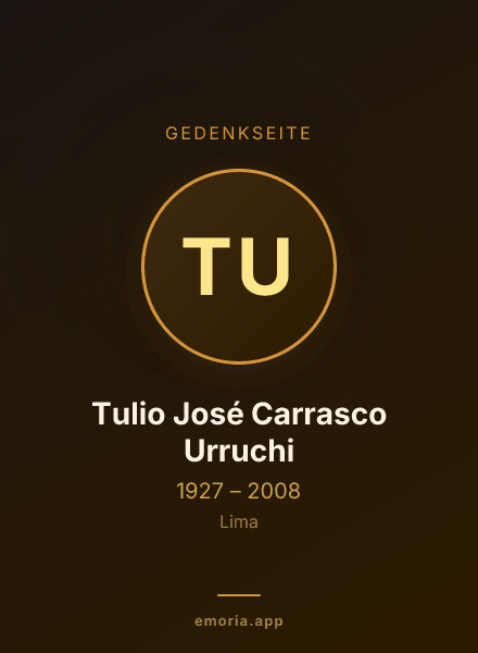 Gedenkportrait von Tulio José Carrasco Urruchi