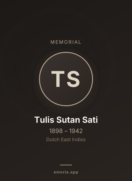 Memorial portrait of Tulis Sutan Sati
