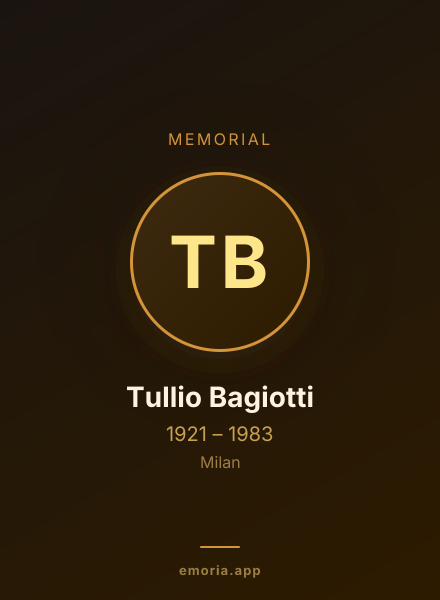 Memorial portrait of Tullio Bagiotti