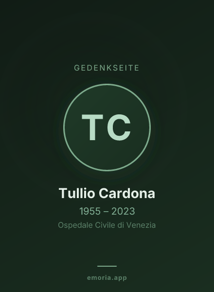 Gedenkportrait von Tullio Cardona