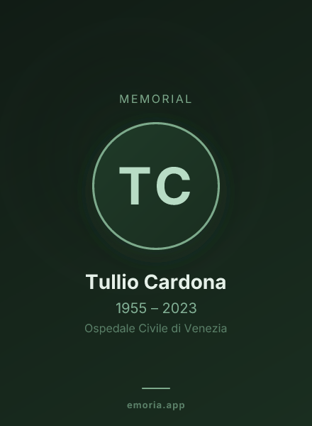 Memorial portrait of Tullio Cardona