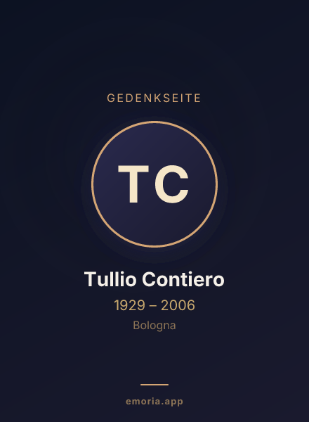 Gedenkportrait von Tullio Contiero