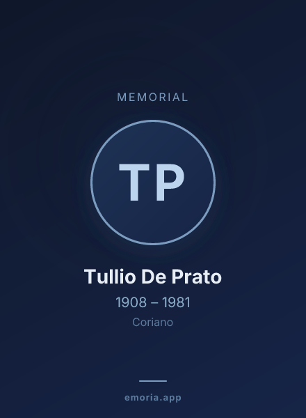 Memorial portrait of Tullio De Prato