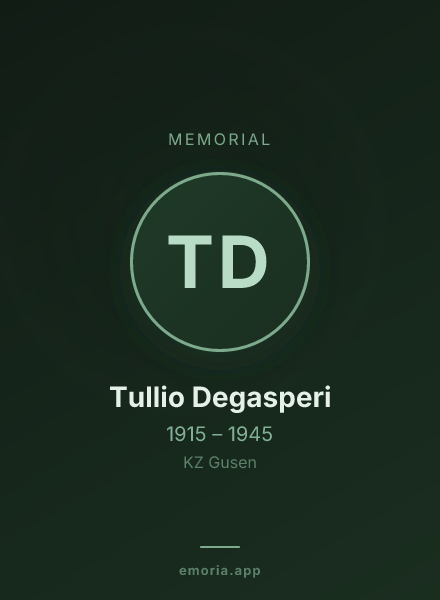 Memorial portrait of Tullio Degasperi