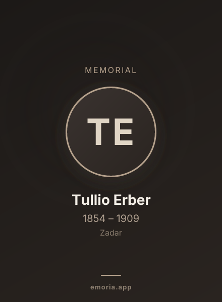 Memorial portrait of Tullio Erber