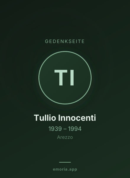 Gedenkportrait von Tullio Innocenti