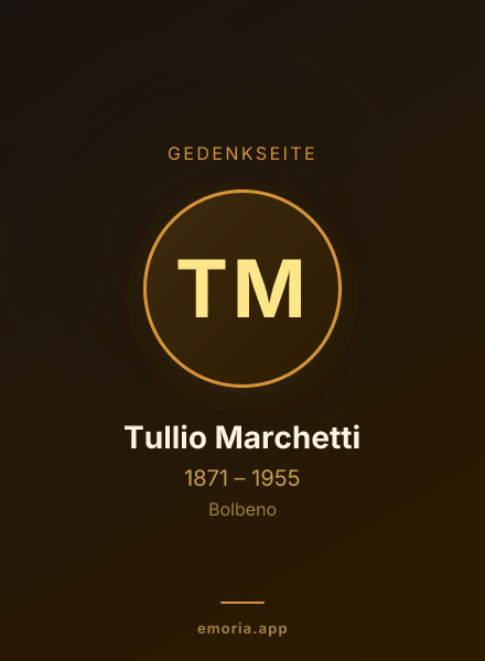 Gedenkportrait von Tullio Marchetti