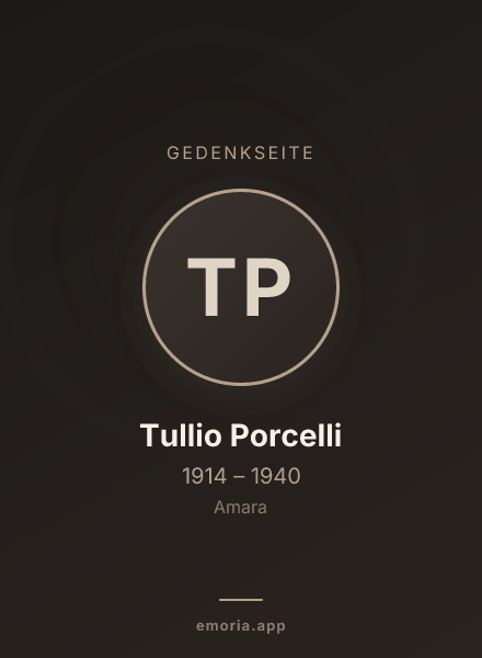 Gedenkportrait von Tullio Porcelli