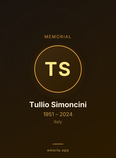 Memorial portrait of Tullio Simoncini