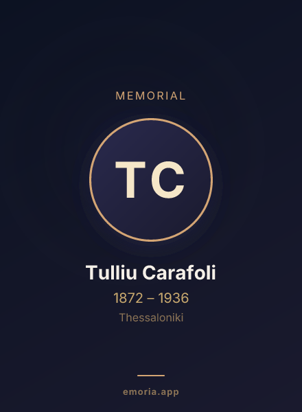 Memorial portrait of Tulliu Carafoli