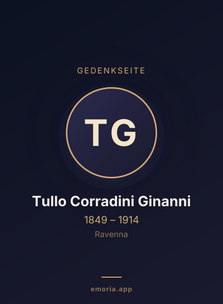 Gedenkportrait von Tullo Corradini Ginanni