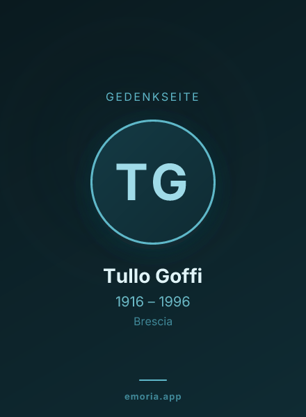Gedenkportrait von Tullo Goffi