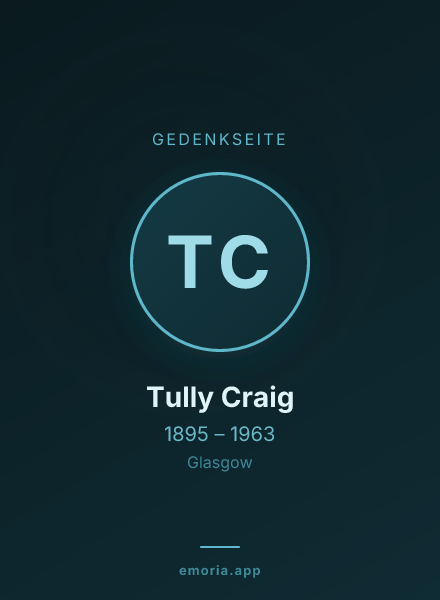 Gedenkportrait von Tully Craig