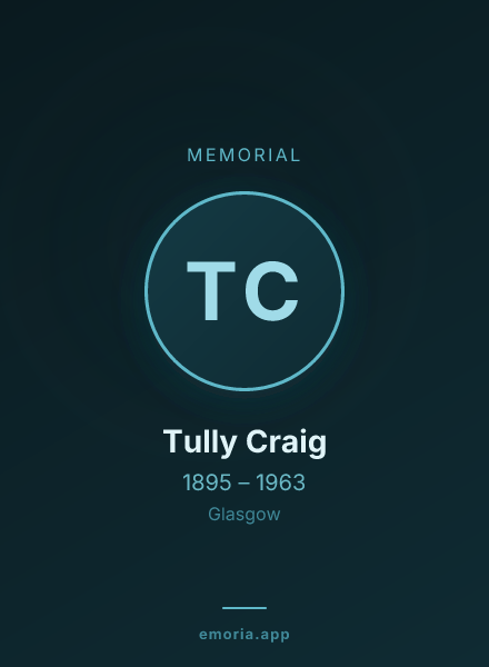 Memorial portrait of Tully Craig