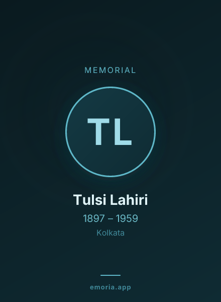 Memorial portrait of Tulsi Lahiri