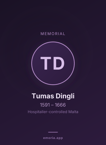 Memorial portrait of Tumas Dingli