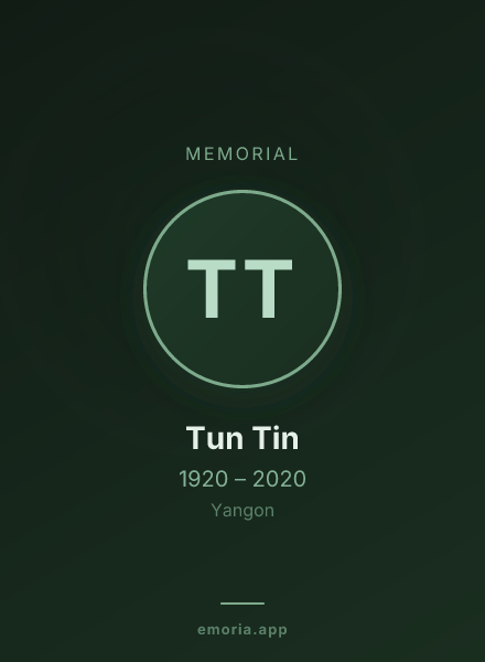 Memorial portrait of Tun Tin