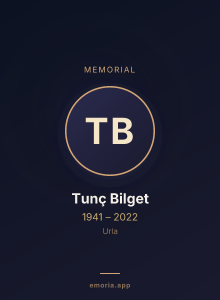 Memorial portrait of Tunç Bilget