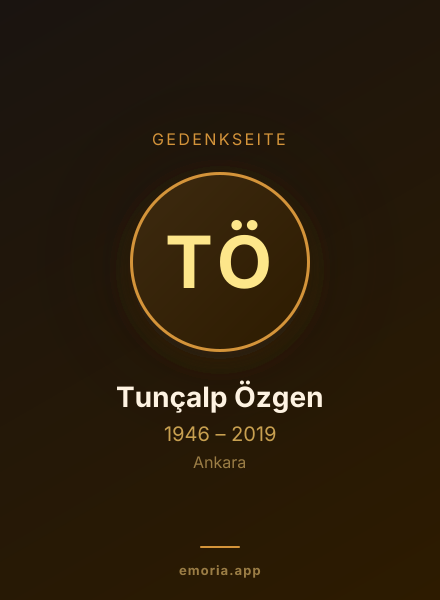Gedenkportrait von Tunçalp Özgen