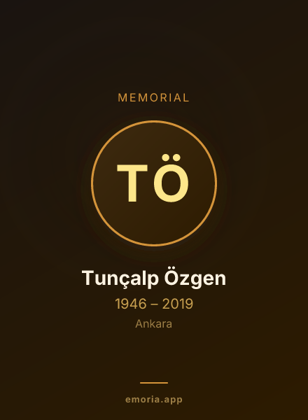 Memorial portrait of Tunçalp Özgen