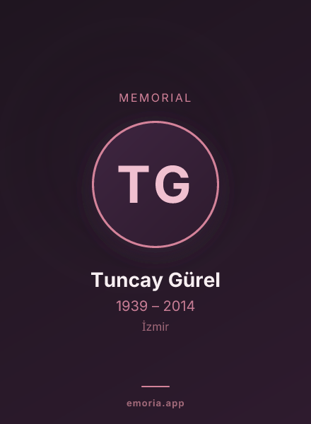 Memorial portrait of Tuncay Gürel