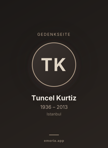 Gedenkportrait von Tuncel Kurtiz