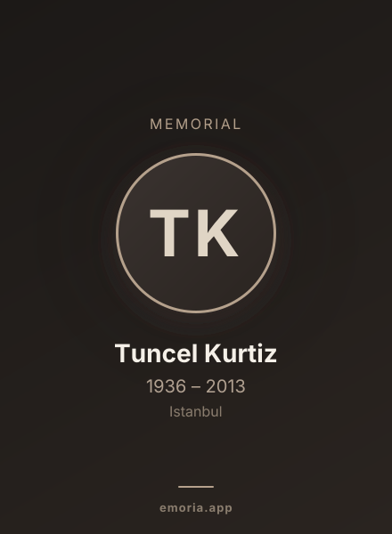 Memorial portrait of Tuncel Kurtiz