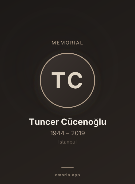 Memorial portrait of Tuncer Cücenoğlu