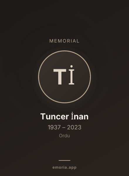 Memorial portrait of Tuncer İnan