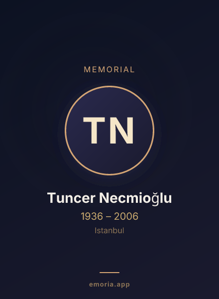 Memorial portrait of Tuncer Necmioğlu