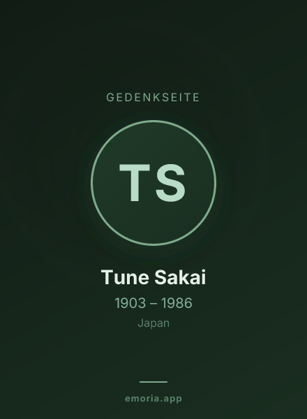 Gedenkportrait von Tune Sakai