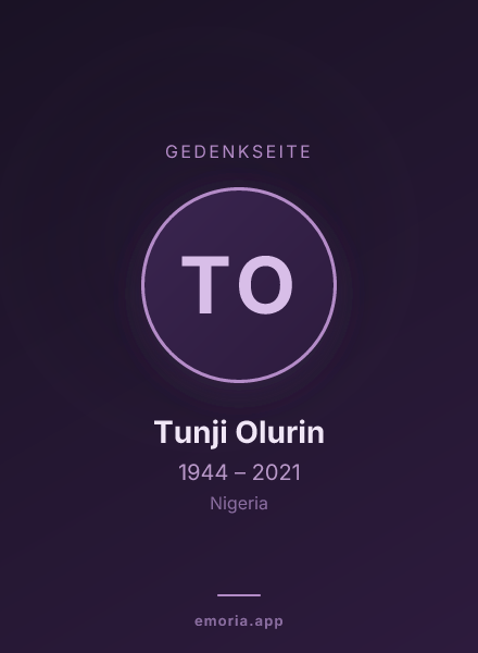 Gedenkportrait von Tunji Olurin