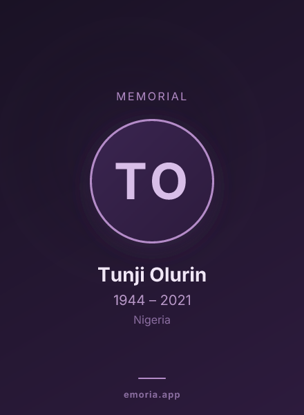 Memorial portrait of Tunji Olurin