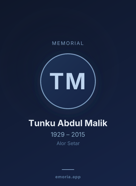 Memorial portrait of Tunku Abdul Malik