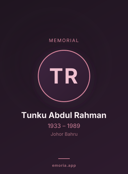 Memorial portrait of Tunku Abdul Rahman