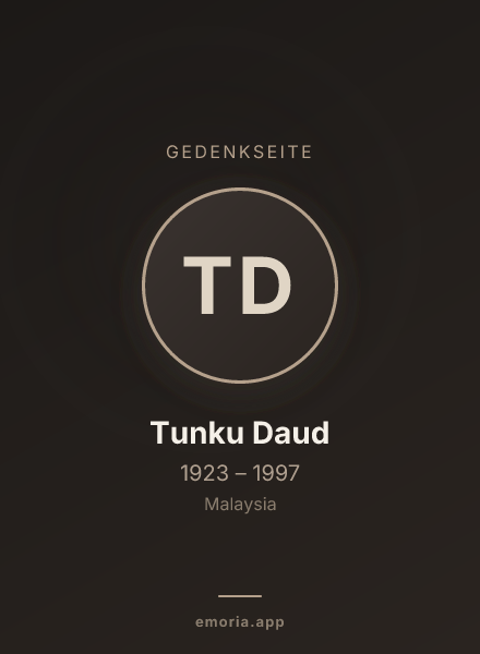 Gedenkportrait von Tunku Daud
