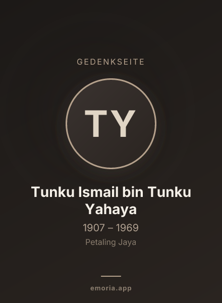 Gedenkportrait von Tunku Ismail bin Tunku Yahaya