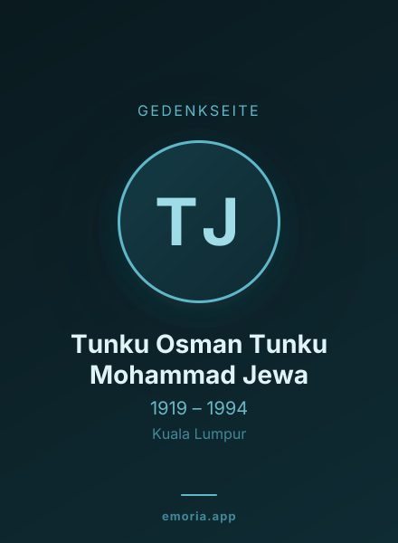 Gedenkportrait von Tunku Osman Tunku Mohammad Jewa