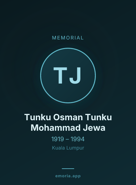 Memorial portrait of Tunku Osman Tunku Mohammad Jewa