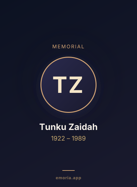 Memorial portrait of Tunku Zaidah