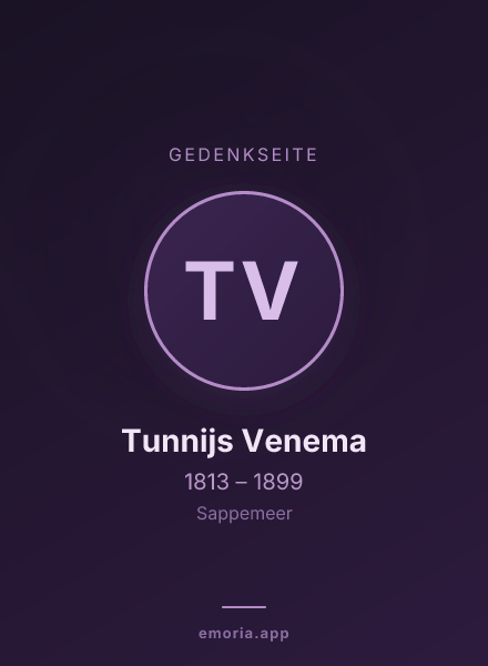 Gedenkportrait von Tunnijs Venema