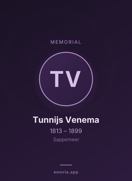 Memorial portrait of Tunnijs Venema