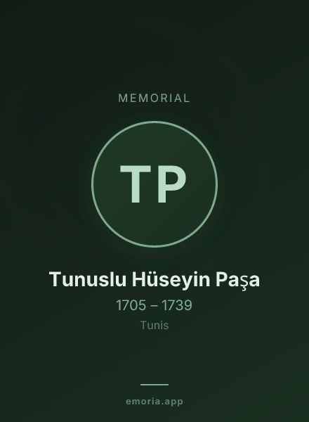 Memorial portrait of Tunuslu Hüseyin Paşa