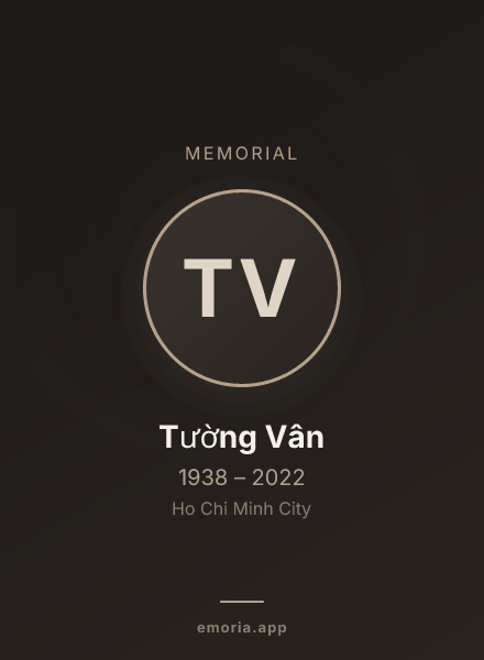 Memorial portrait of Tường Vân