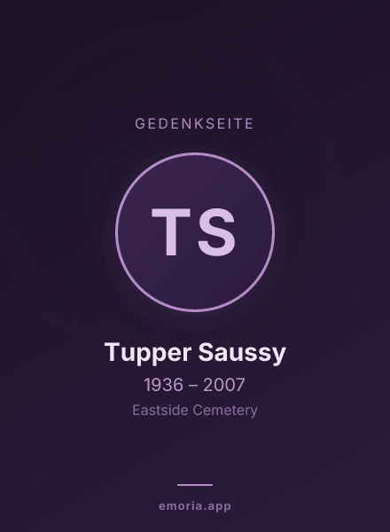 Gedenkportrait von Tupper Saussy
