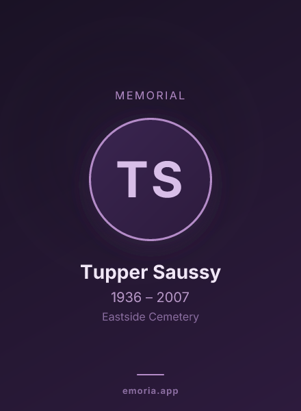 Memorial portrait of Tupper Saussy