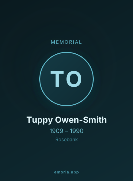Memorial portrait of Tuppy Owen-Smith